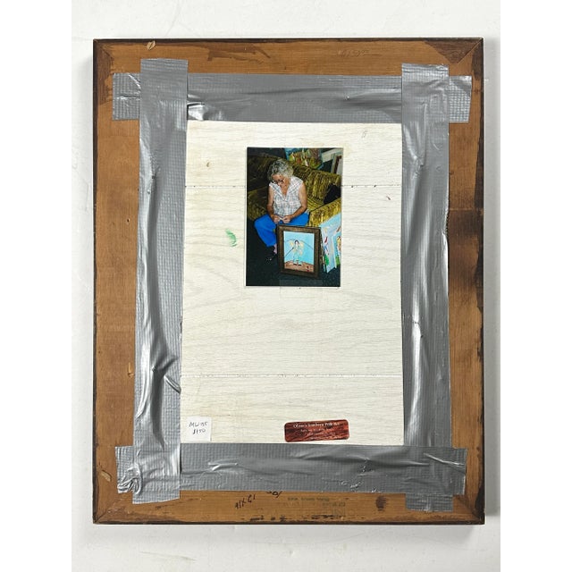 1980s Myrtice West (1923-2010) - Outsider Singing Angel Elvis Painting, Signed (Oil on Board) For Sale - Image 5 of 7