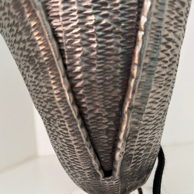 Metal Contemporary Arteriors Home Sculptural Silver Table Lamp For Sale - Image 7 of 11