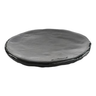 Brutalist Style Monolithic Sculptural Murano Glass Platter, Italy, 1960s For Sale
