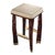 "Pera" Bar Stool With Burl Walnut and Bronze Details, Hand Crafted For Sale - Image 4 of 8