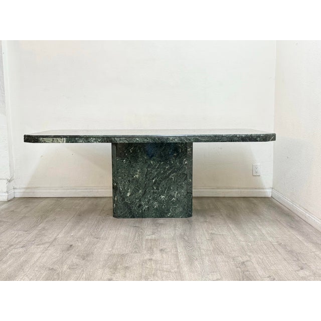 1970s Green Marble Dining Table For Sale - Image 5 of 10
