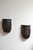 Pair of important wooden carved wall sconces, 1960s. Height: 53 cm - 20.87 in Length: 40 cm - 15.75 in Width: 26 cm -...