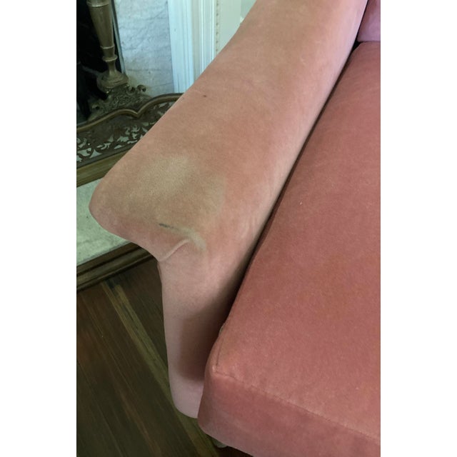 Pair of Vintage Bassett Soft Pink Velvet Club Chairs For Sale - Image 15 of 15
