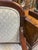 19th Century Small Antique Dark Wood Edwardian Loveseat With New Upholstery For Sale - Image 5 of 11