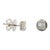 Handcrafted Diamond Pave Stud Earrings in 18k Solid White Gold - A Pair For Sale