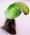 Light Green 1970s Vintage Dynasty Gallery Murano-Style Cased Glass Parrot For Sale - Image 8 of 15