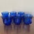 Vintage Forte Crisa Cobalt Blue Glass Mugs, Set of 6 For Sale - Image 4 of 8