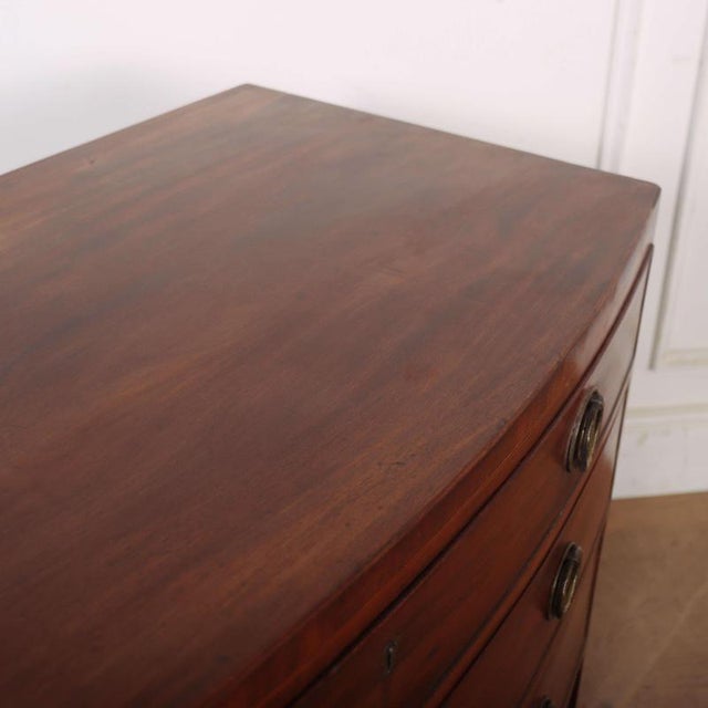 English Bowfront Chest of Drawers For Sale - Image 9 of 10