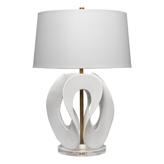 Jamie Young Swan Table Lamp in White Resin For Sale