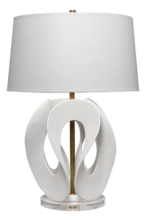 Jamie Young Swan Table Lamp in White Resin