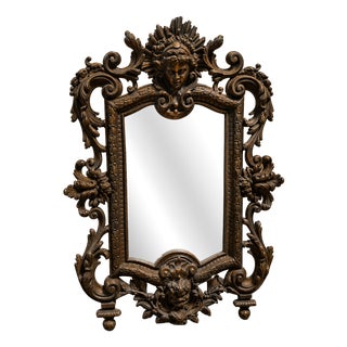 Antique Neo-Renaissance Style Bronze Table Mirror, 1800s For Sale