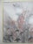 Beautiful oversized Lee Reynolds acrylic floral painting with texture on canvas. Painting has a gold metal frame and is...