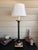 Vintage Italian Wooden Ebonized & Parcel Gilt Tall Table Lamp With New Drum Shade For Sale In Palm Springs - Image 6 of 15