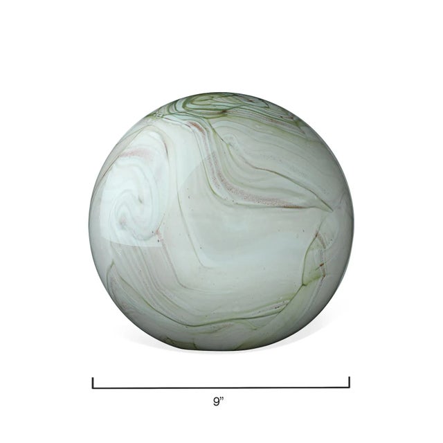 Coastal Jamie Young Cosmos Glass Balls in Green - Set of 2 For Sale - Image 3 of 8