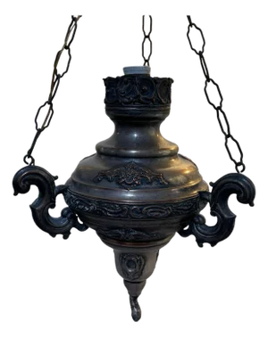Silver-Plated Copper Votive Lamp, 18th Century