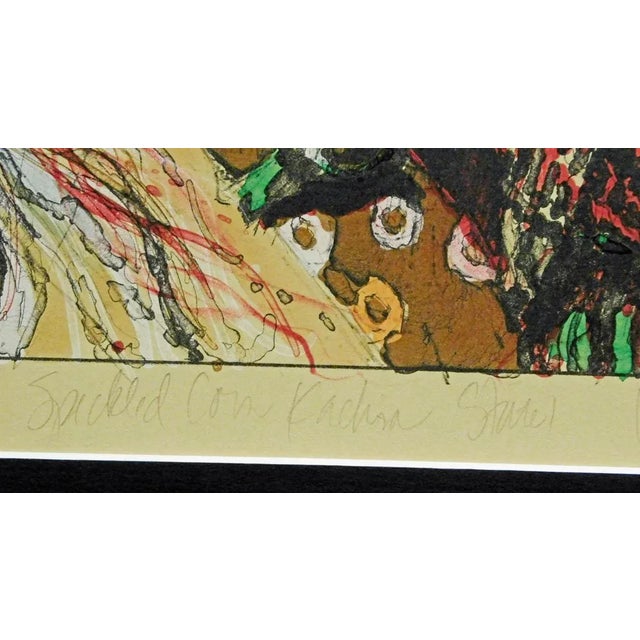 Larry Fodor "Speckled Corn Kachina I" Hand Signed Custom Framed Limited Edition Lithograph For Sale In Denver - Image 6 of 7