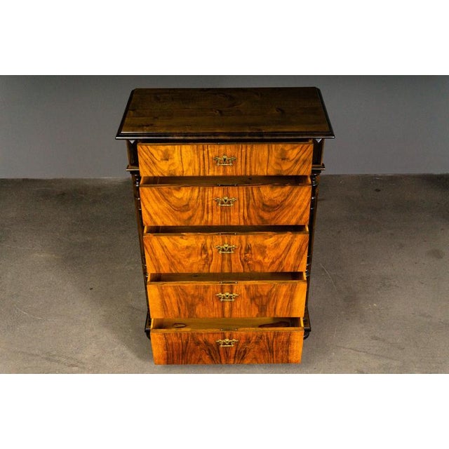 Gründerzeit Chest of Drawers in Wood and Brass For Sale - Image 3 of 17