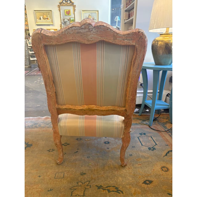 Antique French Louis XV Style Open-Armed Chairs For Sale - Image 4 of 10