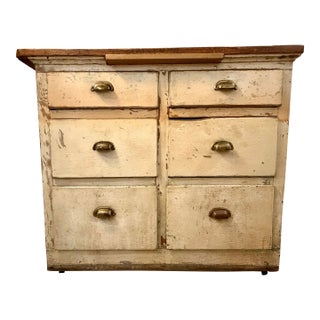 Antique Primitive Wood Cabinet For Sale