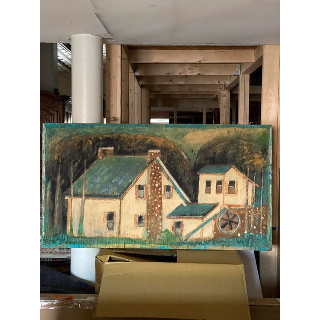 Jimmy Lee Sudduth Folk Art Painting Gristmill 1970’s For Sale - Image 10 of 11