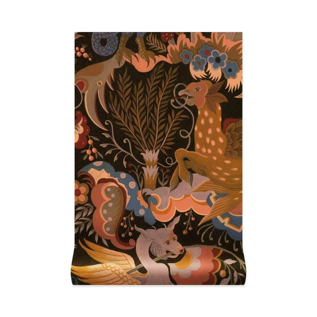 House of Hackney House of Hackney Phantasia Wallpaper - Selenite Orange For Sale - Image 4 of 4