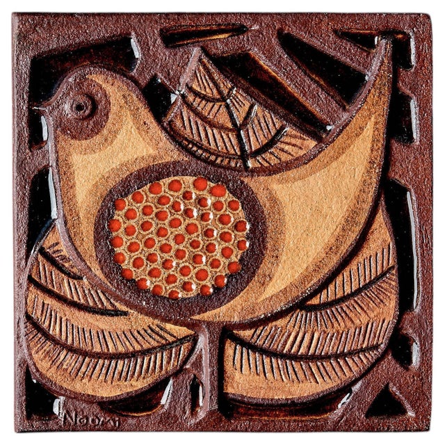 Ceramic Wall Mural with Bird Motif # 2 by Noomi Backhausen for Søholm, Denmark, 1970s For Sale - Image 10 of 10