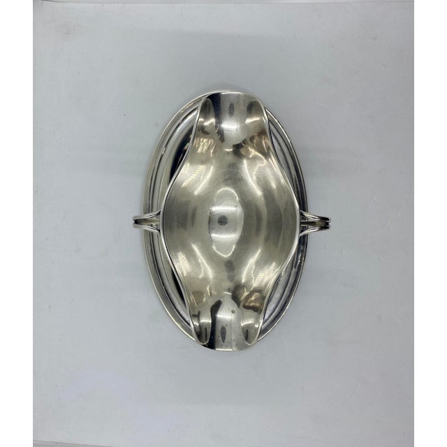 Metal Vintage Christofle Silver Sauce Boat With Saucer Late 19th Century For Sale - Image 7 of 11