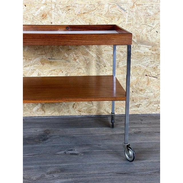 Serving Cart in Walnut and Teak by Walter Wirz for Wilhelm Renz, 1960s-1970s For Sale - Image 11 of 18