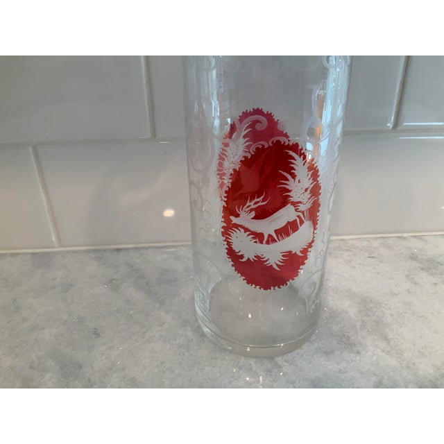Baroque Antique Bohemian Glass Decanter Bottle For Sale - Image 3 of 8