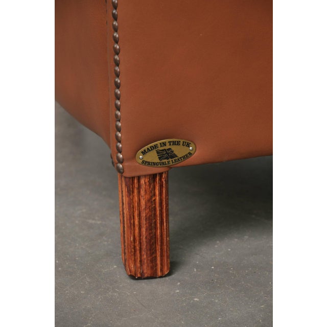 Cowhide Leather Club Chairs, Set of 2 For Sale - Image 13 of 14