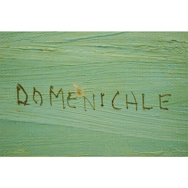 Mario Domenicale, Still Life with Vase of Flowers, 20th Century, Oil on Canvas For Sale - Image 7 of 12