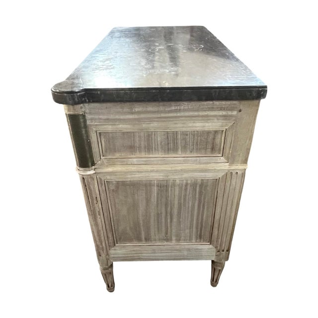 Late 19th Century 19th Century French Louis XVI Bleached Mahogany Secretaire / Commode With Marble For Sale - Image 5 of 11