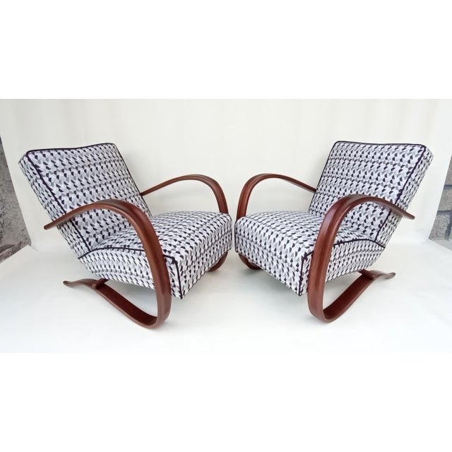 H-269 Armchairs by Jindrich Halabala for Up Zavody, 1930s, Set of 2 For Sale - Image 13 of 14