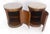 Baker Pair Cylinder Drum Shape Marble Top One Door Compartment Side End Tables For Sale - Image 15 of 18