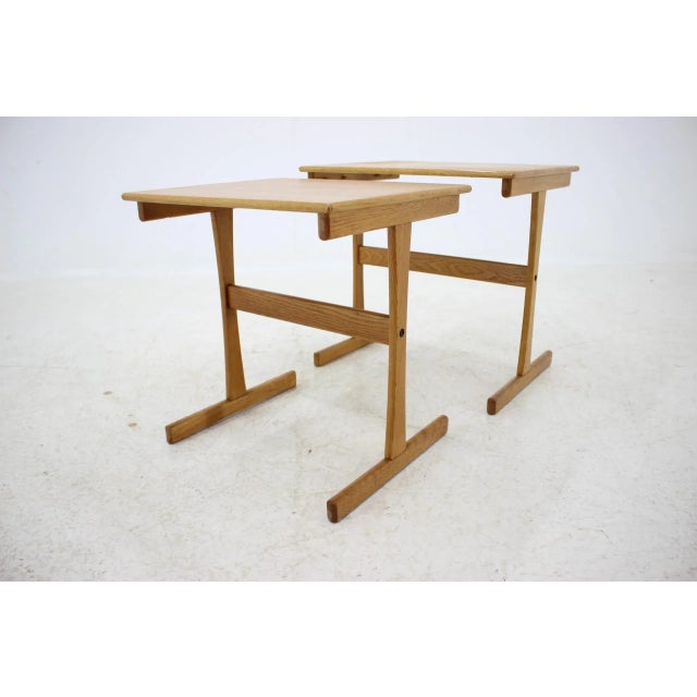 1960s Oak Nesting Tables, Denmark, 1960s, Set of 2 For Sale - Image 5 of 13