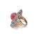 Bochic “Capri” Vintage Ruby, Diamond & Blue Topaz Ring Set In 18K Gold & Silver Classic Italian Bochic “Capri” Ruby &...