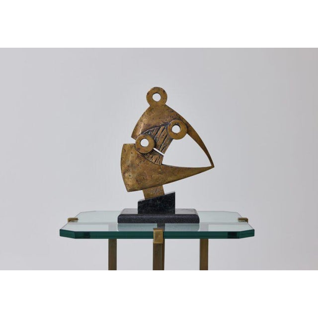 Giuseppe Pulvirenti, Abstract Sculpture, 1978, Bronze on Marble Base For Sale - Image 13 of 13
