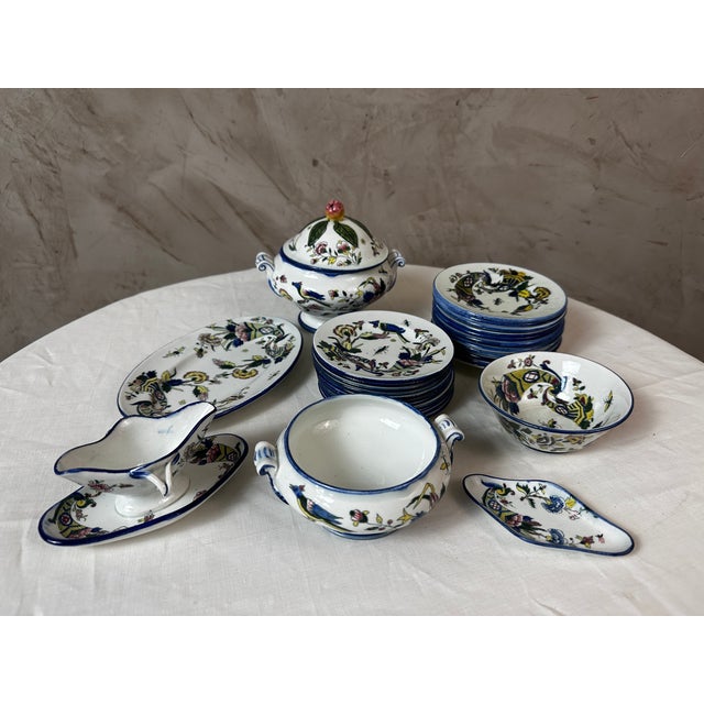 Ceramic Dinner Service from Gien, 1890s, Set of 27 For Sale - Image 7 of 14
