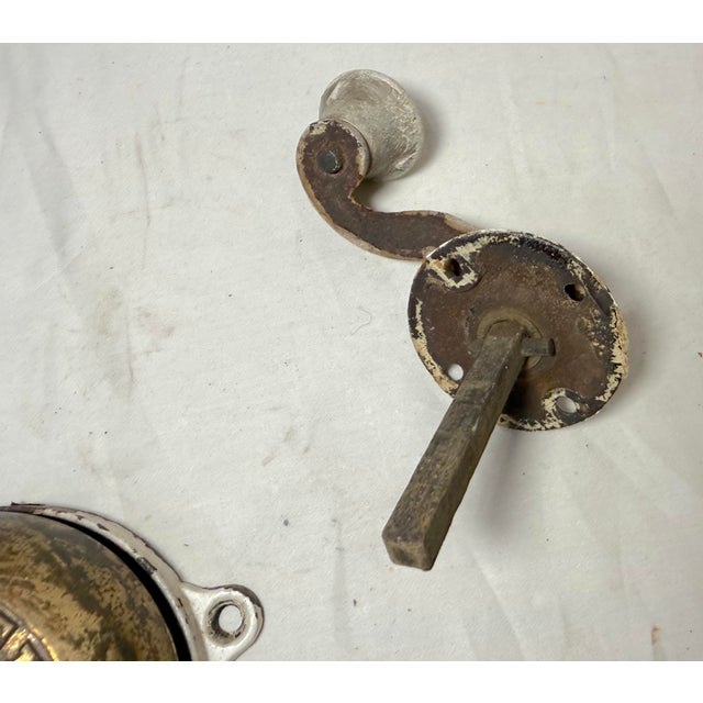 Rare Antique Patented 1867 Brass Crank Hand Wind Front Door Bell 19th Century For Sale - Image 4 of 9