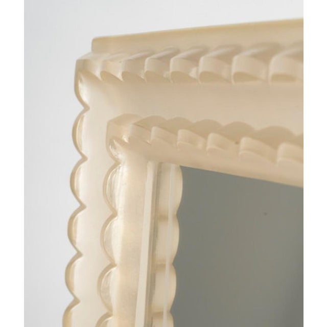 Beige Vintage Festoon Mirror Frame by René Lalique, 1932 For Sale - Image 8 of 9