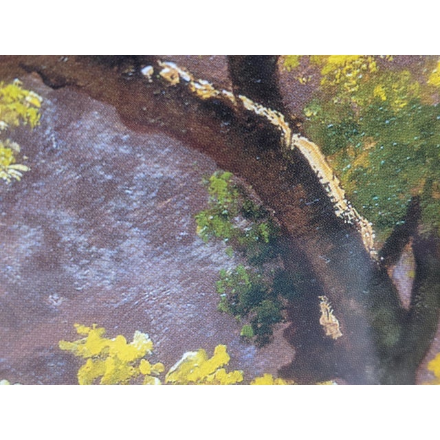 Late 20th Century Large Blue & Green “A Loggia at Amalfi” Landscape After C. F. Aagaard in Ornate Gold Frame For Sale - Image 13 of 14