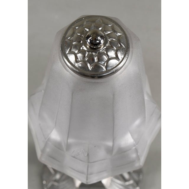 Silver 1930s French Art Deco Table Lamp by Degue For Sale - Image 8 of 9