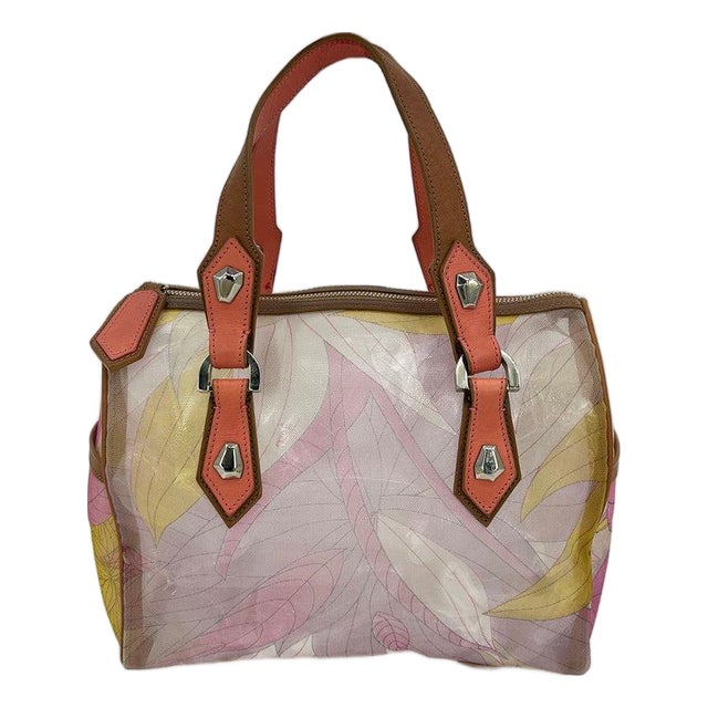 Late 20th Century Emilio Pucci Mesh Print Speedy Handbag For Sale