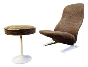 Set of Concorde F784 Chair and Ottoman by Pierre Paulin for Artifort, 1970s