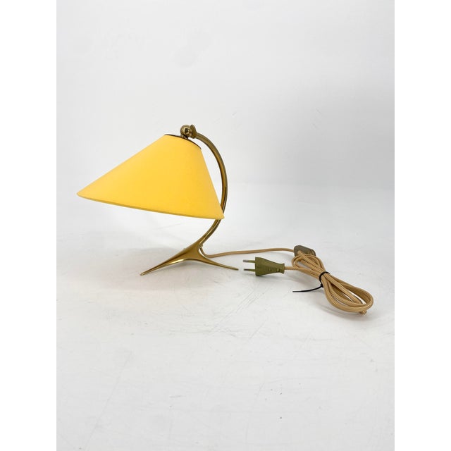 Mid-Century Modern Mid-Century Modern Table Lamp with Brass Crows Foot, 1950s For Sale - Image 3 of 14