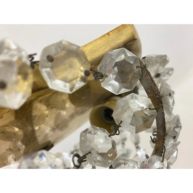 Sconce in Metal, Brass and Glass, France, Early 20th Century For Sale - Image 5 of 10