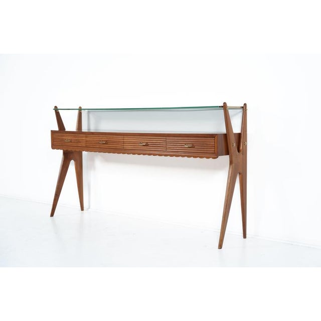 Mid-Century Modern Wood Console Table, Italy, 1950 For Sale - Image 13 of 18