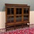 Antique English Jacobean Bookcase Bookshelf Cabinet Triple Glass Door Oak C1930s For Sale In Dallas - Image 6 of 18