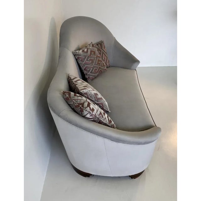 Art Deco Velvet and Macassar Sofa, 1950s For Sale - Image 6 of 11