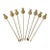 Vintage Gold Finish Pineapple Appetizer Skewers, Set of 8 For Sale